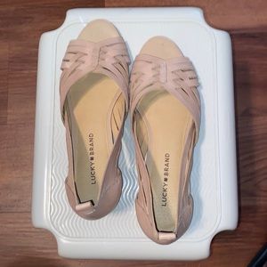 Lucky Brand Jarise Leather Peep Toe Huarache Sandals